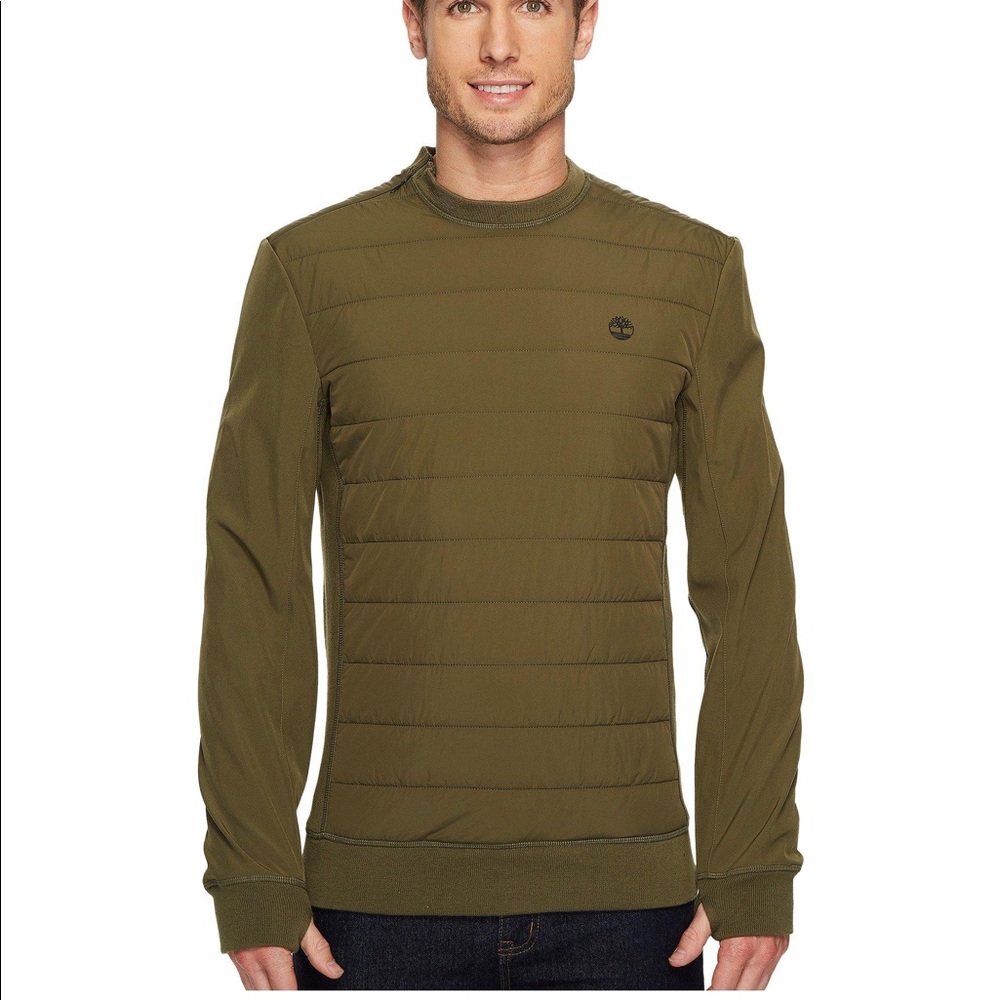 Timberland NWT Men’s Quilted Pullover in Olive